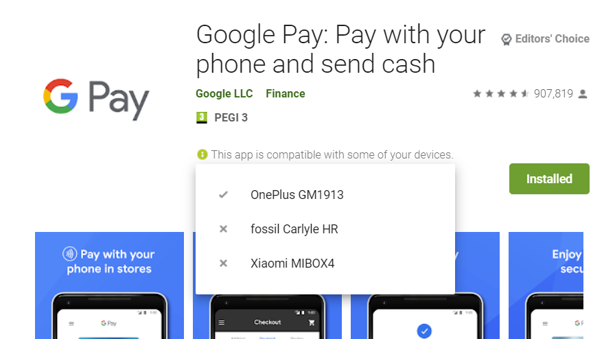 Google Pay ×