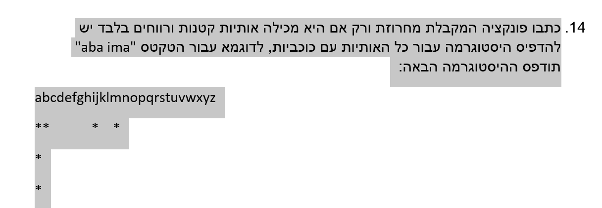 Fxp String פייתון - היסטוגרמה ( string ) - FXP