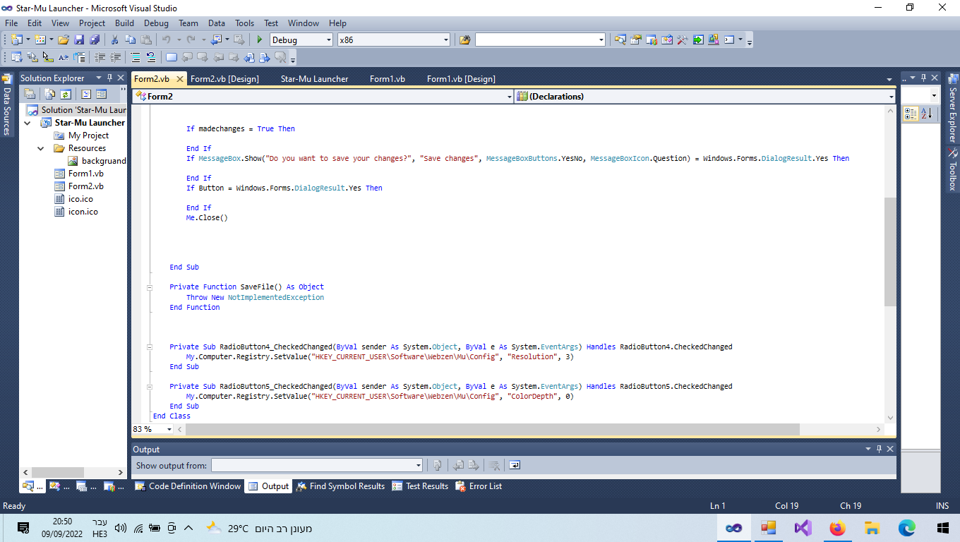 [מיועד לבעלי ידע בנושא ] עזרה בקוד בVisual Basic - FXP